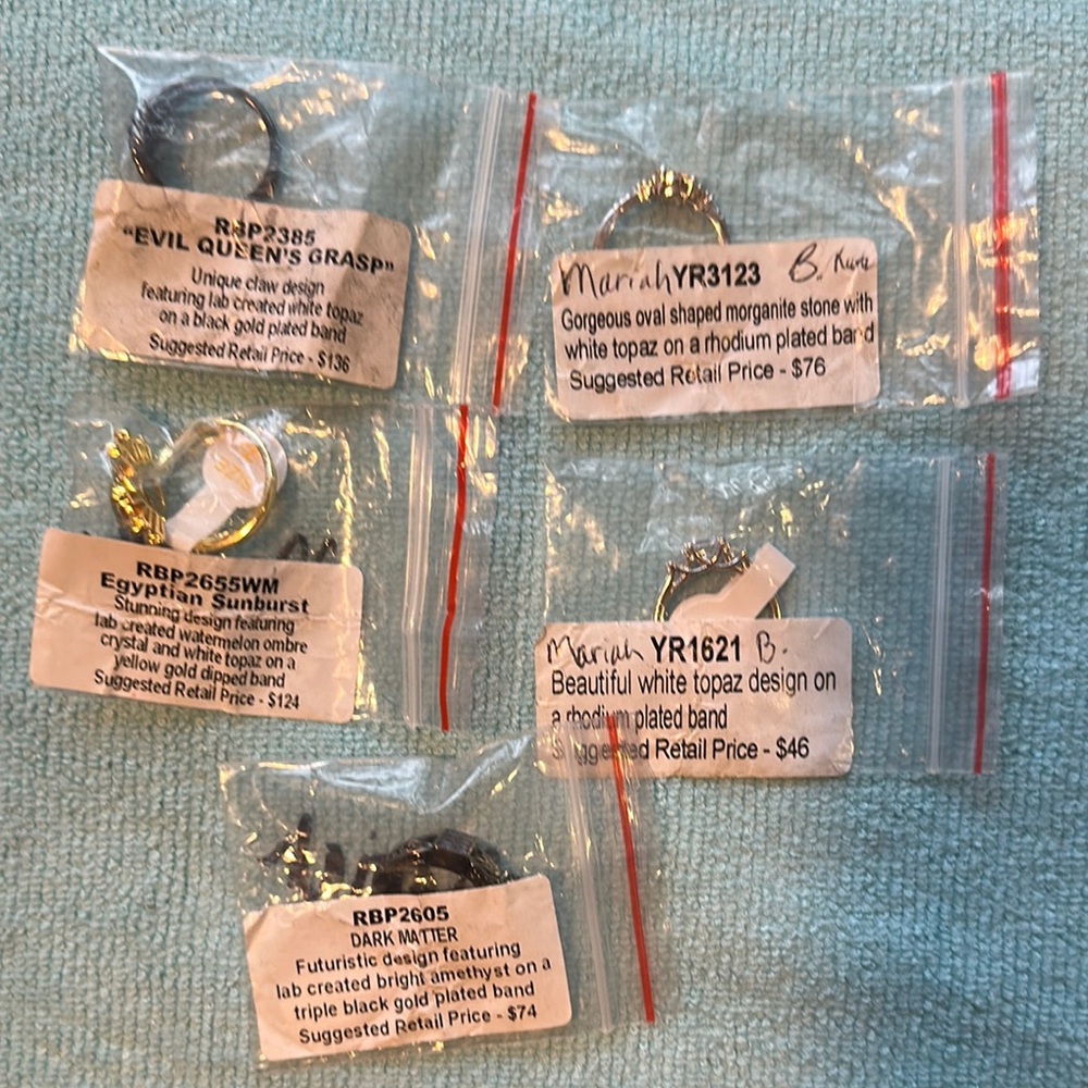 Gold and Black Plated Rings Set